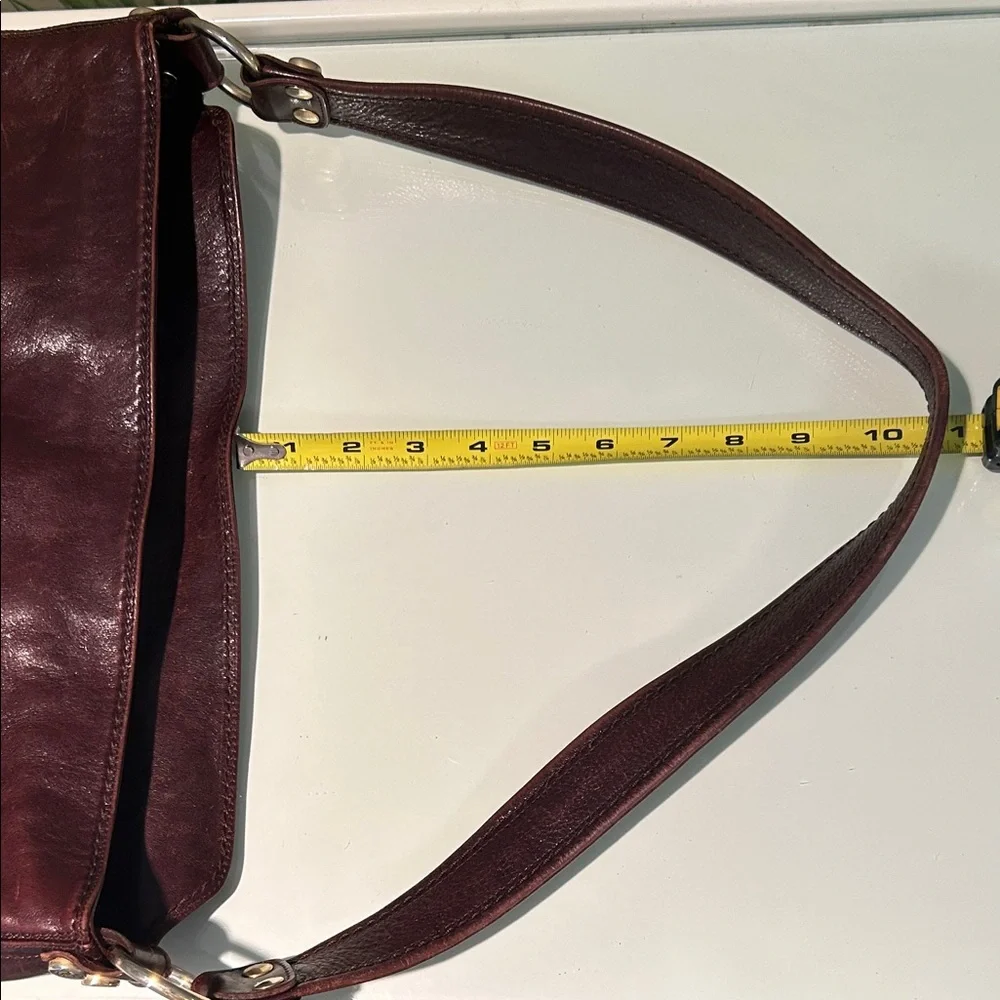 Vintage Marino Orlandi Large Rich Brown Leather Shoulder/Bucket Bag